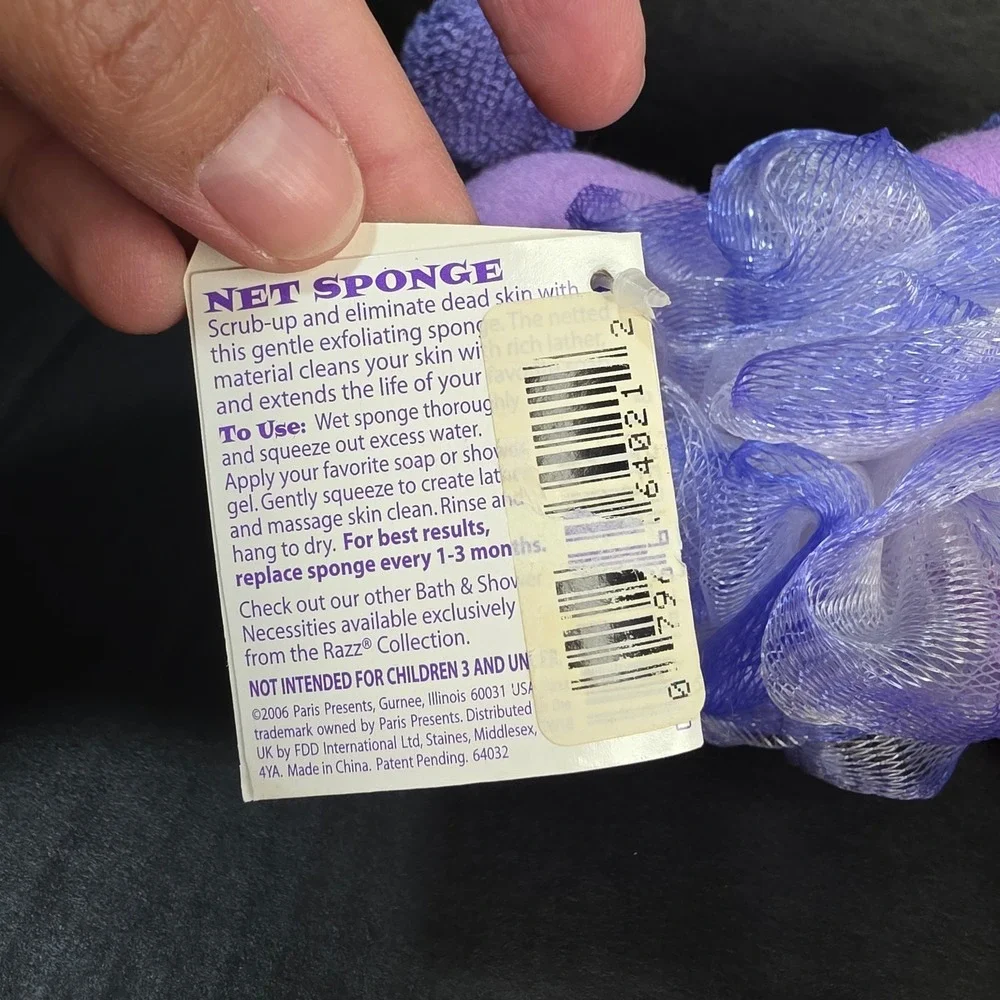 Razz Patty McPoodle Net‎ Sponge Razzables Sudsy Pals Purple NWT 64032 NOS 2006